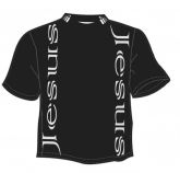 camiseta preta Jesus.... laterais branco